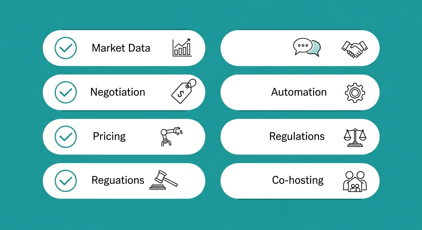 Six-point curriculum checklist for a complete Airbnb arbitrage course